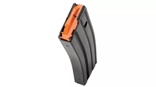 10RD BODY LIMITED TO 5RD - .223/5.56 DURAMAG SS - BLACK/ORANGE MAGAZINE