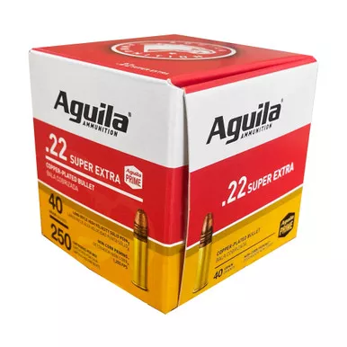 Aguila Rimfire 22 LR 40Gr Solid Point Hi-Velocity - 250 Rounds Per Box