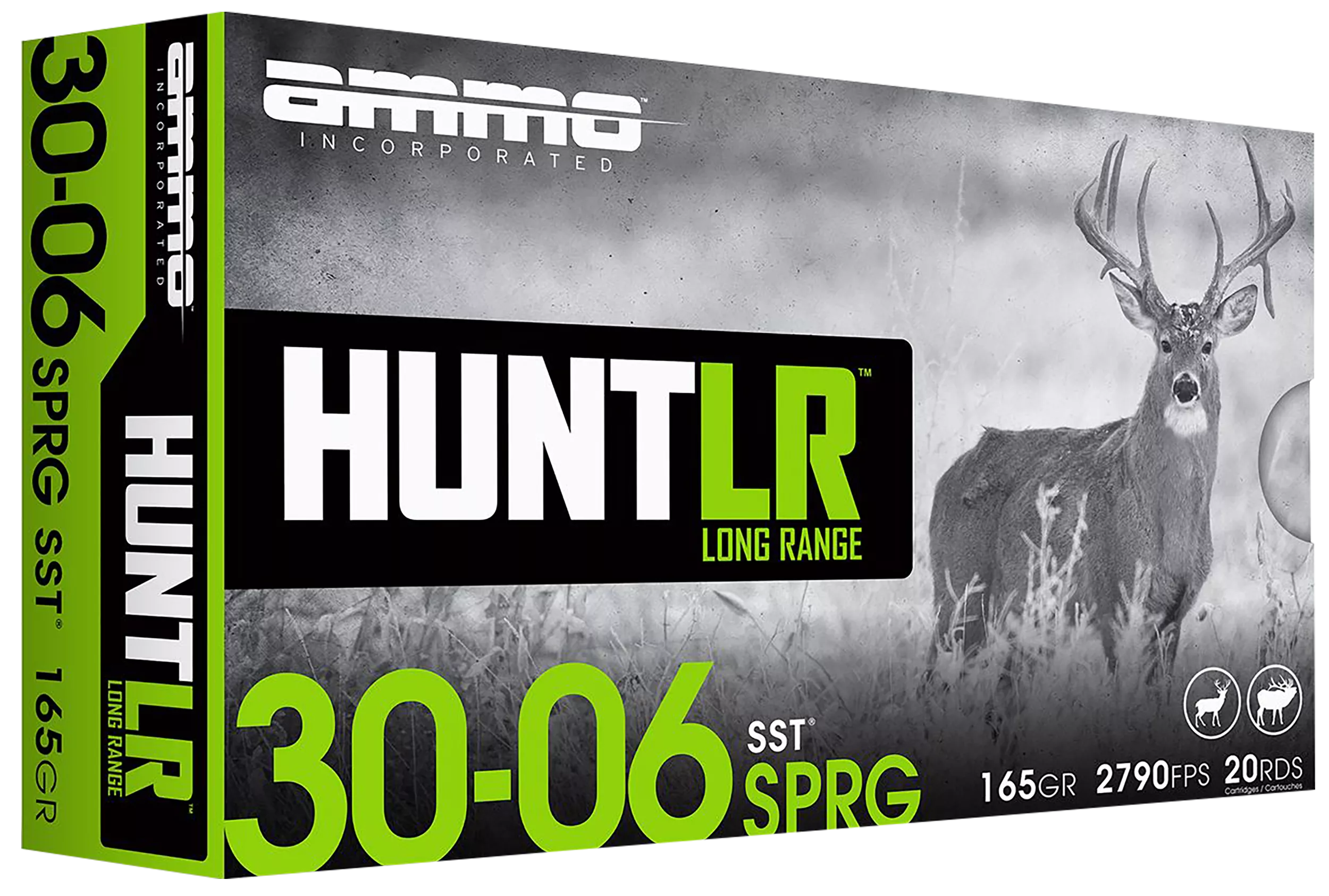 Ammo Inc Hunt Rifle Ammunition 3006165SSTA20, 30-06 Springfield, Super Shock Tip, 165 gr, 2960 fps, 20 Rd/Bx