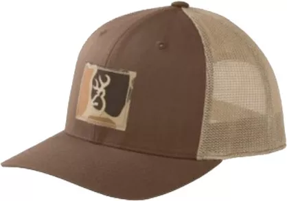 Browning Cypress Mesh Cap 308762681, Brown/Vintage Tan, Snap Back