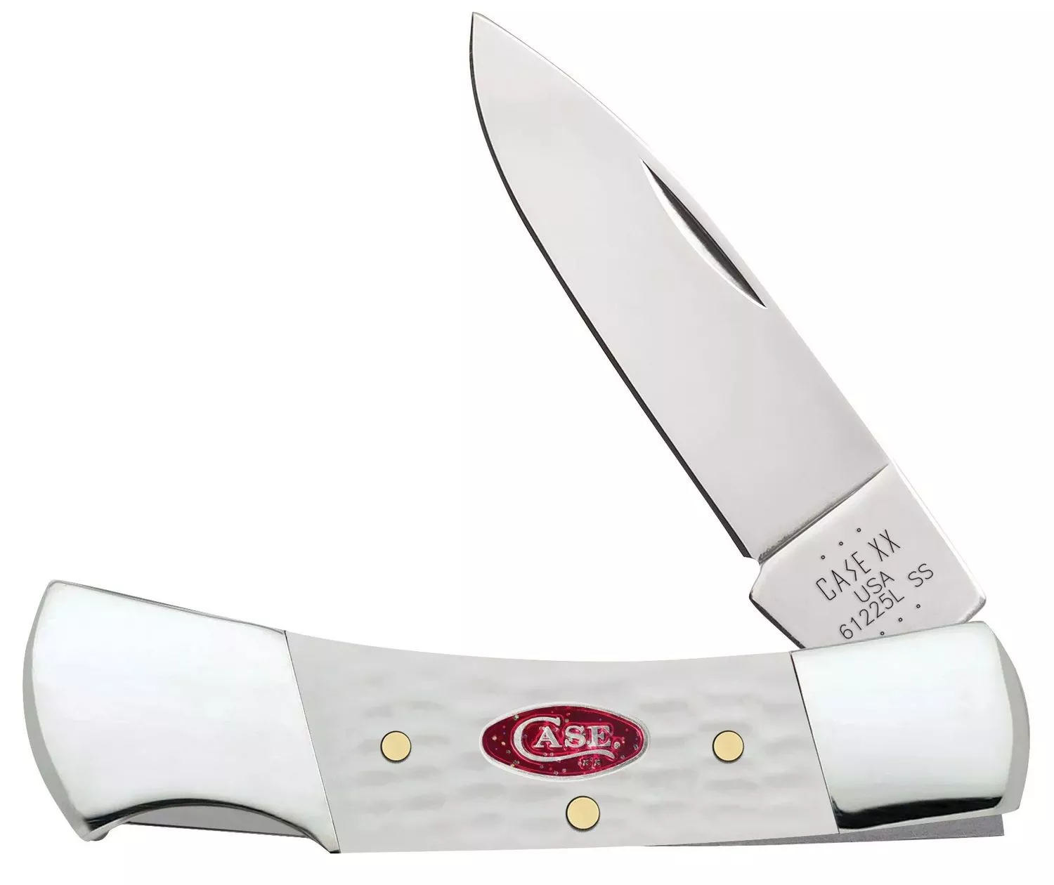 Case Lockback Pocket Knife w/Drop Point Blade & White Synthetic SparXX Handle (60199)