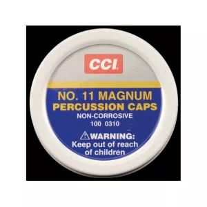 CCI #11 Magnum Percussion Caps Box of 1000 (10 Cans of 100)