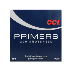 CCI 209 Shotshell Primers Box of 1000 (10 Trays of 100)