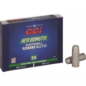 CCI Bismuth Shotshell 10mm Auto Ammo 95 Grain Bismuth Shot Box of 10