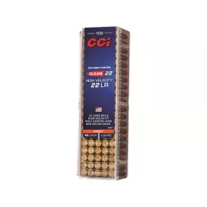 CCI Clean-22 High Velocity 22LR Ammo 40 Grain Round Nose Case of 5000 (50 Boxes of 100)
