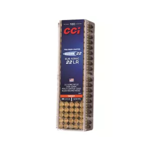 CCI Clean-22 Subsonic 22LR Ammo 40 Grain Round Nose Case of 5000 (50 Boxes of 100)