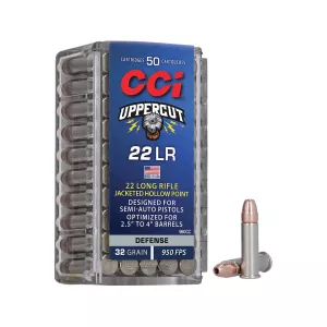 CCI Uppercut 22LR Ammo 32 Grain Jacketed Hollow Point Box of 50