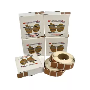 CED Waterproof Target Pasters 7/8" Square Brown 1000PK