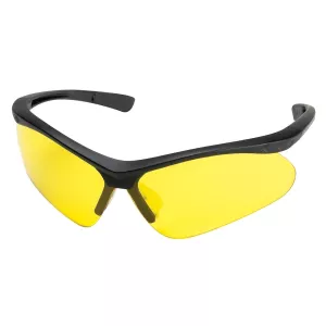 Champion Open Frame Ballistic Shooting Glasses Black Frame Yellow Lens