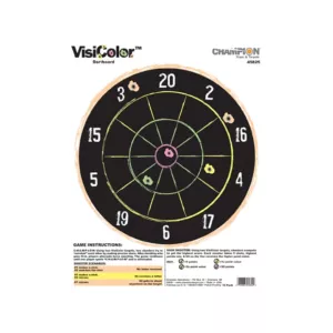 Champion VisiColor Dartboard Target 11" x 14" Paper 10PK