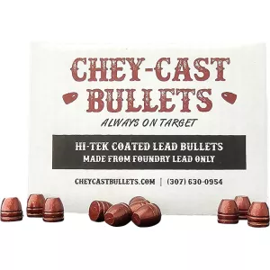 Chey-Cast HI-TEK Super Coat 45 Caliber (458 Diameter) Bullets 405 Grain Round Nose Flat Point Box of 250