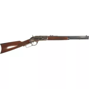 Cimarron Firearms 1873 Saddle Shorty Lever Action Rifle 357 Magnum 18" Blued Barrel Case Hardened Frame Walnut Straight Grip Stock