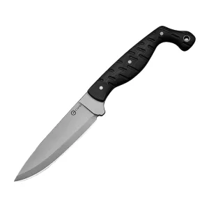 CIVIVI MDRN Hunter Fixed Blade Knife 4.12" Drop Point Nitro-V Stonewashed Blade G-10 Handle Black