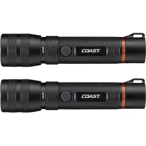 Coast G60R Rechargeable Flashlight Black 2PK