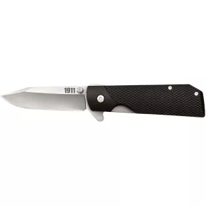 Cold Steel 1911 Pocket Knife 3" Clip Point 4034 Stainless Blade Griv-Ex Handle Black
