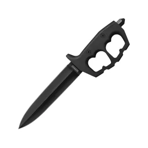Cold Steel Chaos Double Edge Fixed Blade Knife 7.5" Spear Point SK-5 Black Tuff-EX Blade Aluminum Handle Black