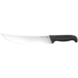 Cold Steel Commercial Series Scimitar Kitchen Knife 10" Drop Point 4116 Stainless Steel Blade Kray-Ex Handle Black