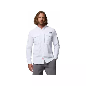 Columbia Men's Bahama Elite Long Sleeve Shirt White Medium