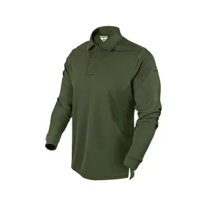 Condor Men's Performance Long Sleeve Polo Shirt Olive Drab Large
