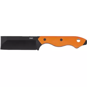 CRKT Razel Fixed Blade Knife 2.97" Chisel Point D2 Black Oxide Blade G-10 Handle Orange