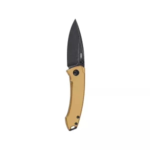 CRKT Tuna Compact Pocket Knife 2.76" Drop Point CPM S35VN Black Stonewash Blade Titanium Handle Topaz