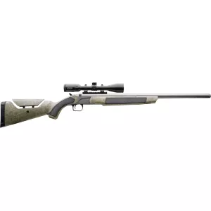 CVA Accura MR-X 45 Caliber Muzzleloading Rifle 26" Threaded Tungsten Barrel OD Green with Black and Gray Webbing Stock