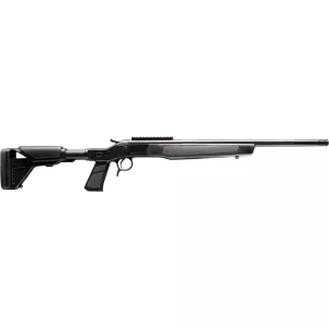 CVA Scout XP Single Shot Rifle 450 Bushmaster 20" Fluted Graphite Black Threaded Barrel Graphite Black Frame Black Pistol Grip