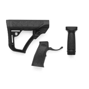 Daniel Defense AR-15, AR-10 Stock with Pistol Grip and Forend Storage Grip Black
