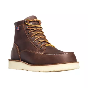 Danner Bull Run Moc Toe 6" Steel Toe Work Boots Leather Brown Men's 7.5 EE