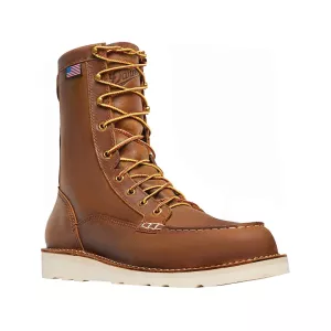 Danner Men's Bull Run 8" Waterproof Steel Toe Work Boots Leather Tobacco 14 EE