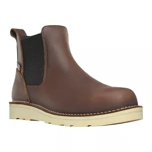Danner Men's Bull Run Chelsea 6" Work Boots Leather Brown 10 D
