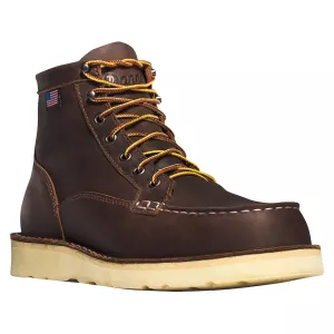 Danner Men's Bull Run Moc Toe 6" Work Boots Leather Brown 10 EE