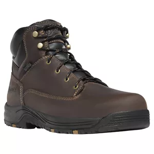 Danner Men's Caliper 6" Waterproof Aluminum Toe Work Boots Leather Brown 10.5 EE