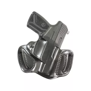 DeSantis Gunhide Mini Slide OWB Holster Left Hand Glock 43X MOS, 48 MOS Leather Black