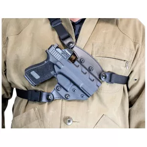 DeSantis Gunhide Outdraw Chest Holster Right Hand Glock 43, 43X, 43X MOS Kydex Black