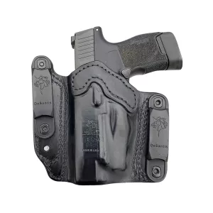 DeSantis Gunhide Variable GRD OWB Holster Ambidextrous Sig Sauer P365, P365 SAS, P365 XL with Romeo Zero Leather Black