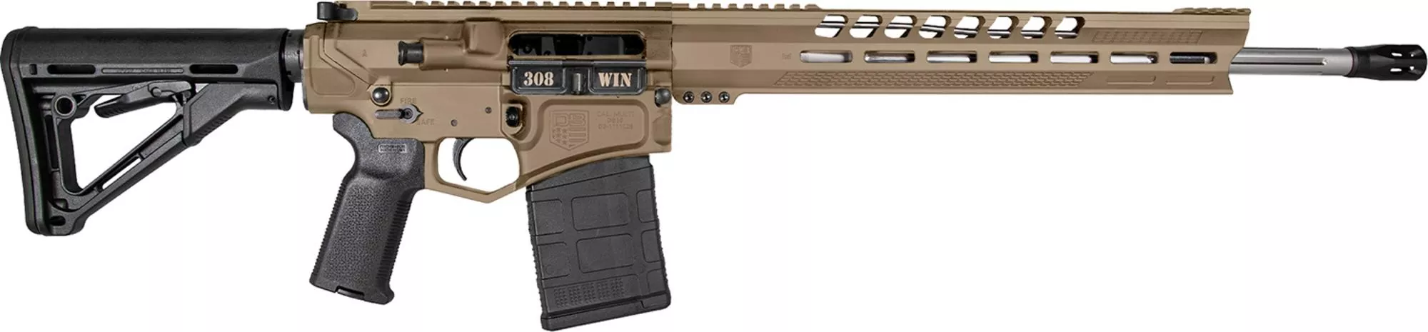 Diamondback DB-10 Semi-Auto Rifle DB1032C061, 308 Win, 18", Adjustable CTR Stock, FDE Finish, 20 Rds