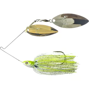 Dirty Jigs Compact Double Willow Spinnerbait 1/2oz Spot Killer Gold/Nickel