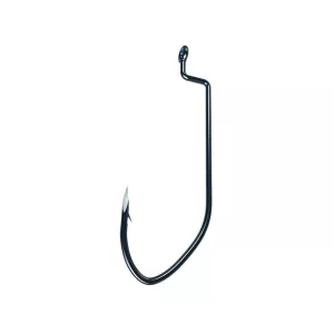 Eagle Claw Trokar Pro V Offset Worm Hook #3/0 Black Chrome 5PK