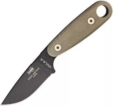 ESEE Izula-II Tactical Gray Fixed Blade Knife with Kit 2.63" 1095 Carbon - IZULA-II-TG-KIT