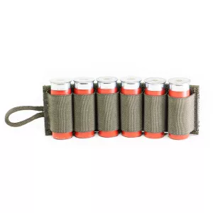Esstac 6 Round Shotgun Card with Adhesive Hook & Loop Nylon Ranger Green