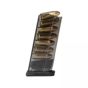 ETS Magazine for Glock 43 7-Round Polymer Carbon Smoke