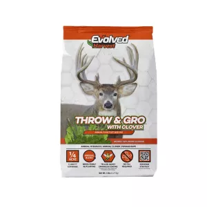 Evolved Harvest Throw & Gro With Clover Food Plot Seed 5 lb