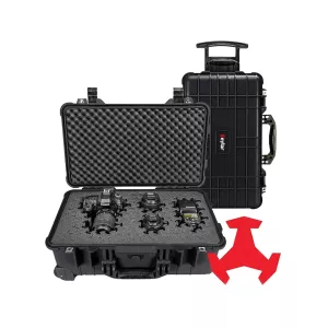 Eylar Carry On Roller Hard Case with Ragar XP Crosslinked Foam Insert 22" Black