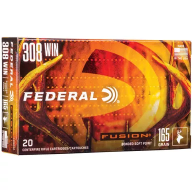 Federal Fusion 308 WIN 165 Grain Boat Tail - 20 Round Box