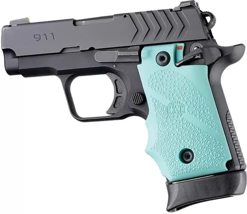 Hogue Ambi Safety Rubber Grip for Springfield Armory 911- Aqua