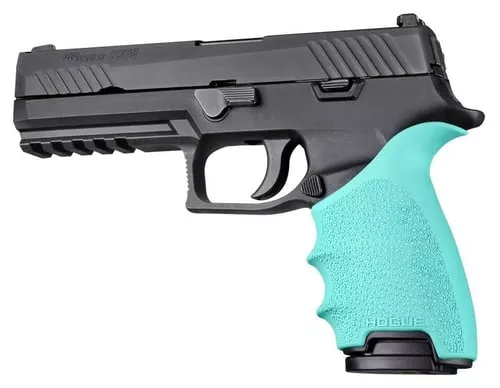 Hogue HandAll Beavertail Grip Sleeve Sig Sauer P320 Aqua