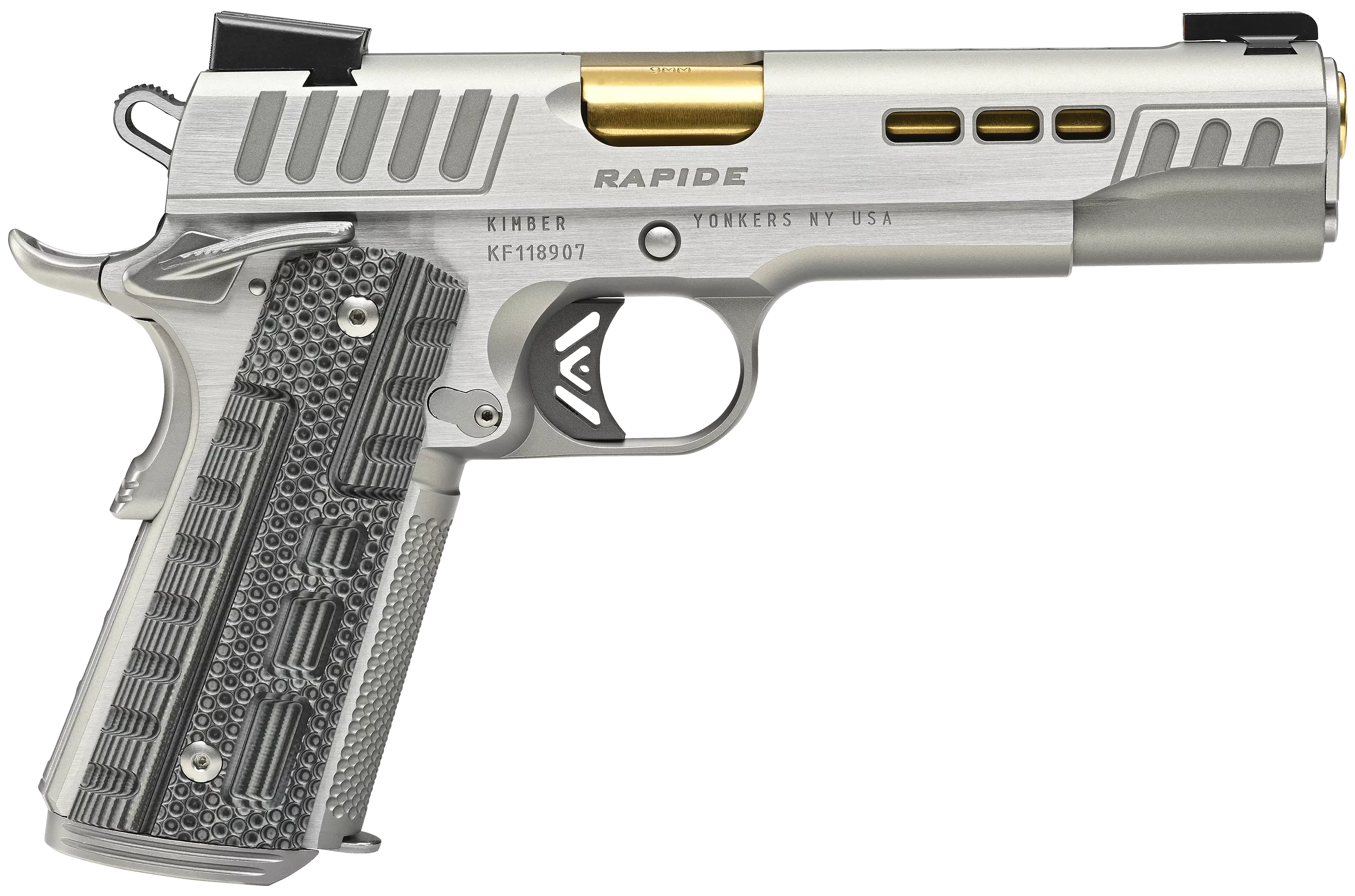 Kimber 3000420 Rapide Dawn Pistol - 9mm, 5 in Barrel, Silver/Gray Finish, 9 Rds