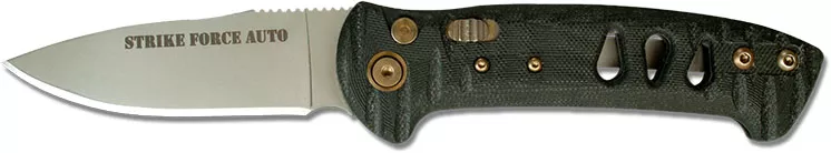 Knive of Alaska Strike Force Automatic Folding Knife, Black G10 (00911FG)
