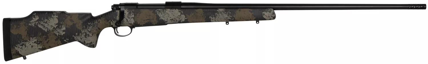 Nosler M48 Long-Range Bolt Action Rifle 42048, 28 Nosler, 26", Green/Tan Patterned Stock, Graphite Cerakote Finish, 3 Rds